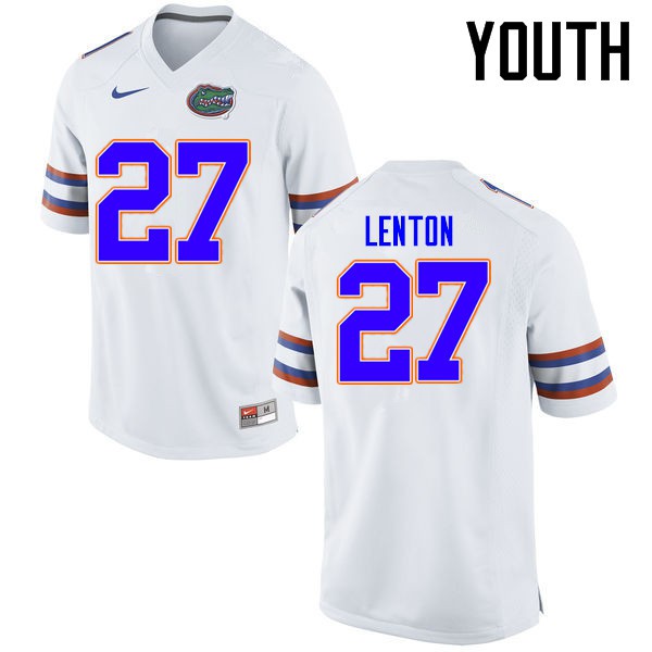 Florida Gators Youth #27 Quincy Lenton College Football Jerseys White